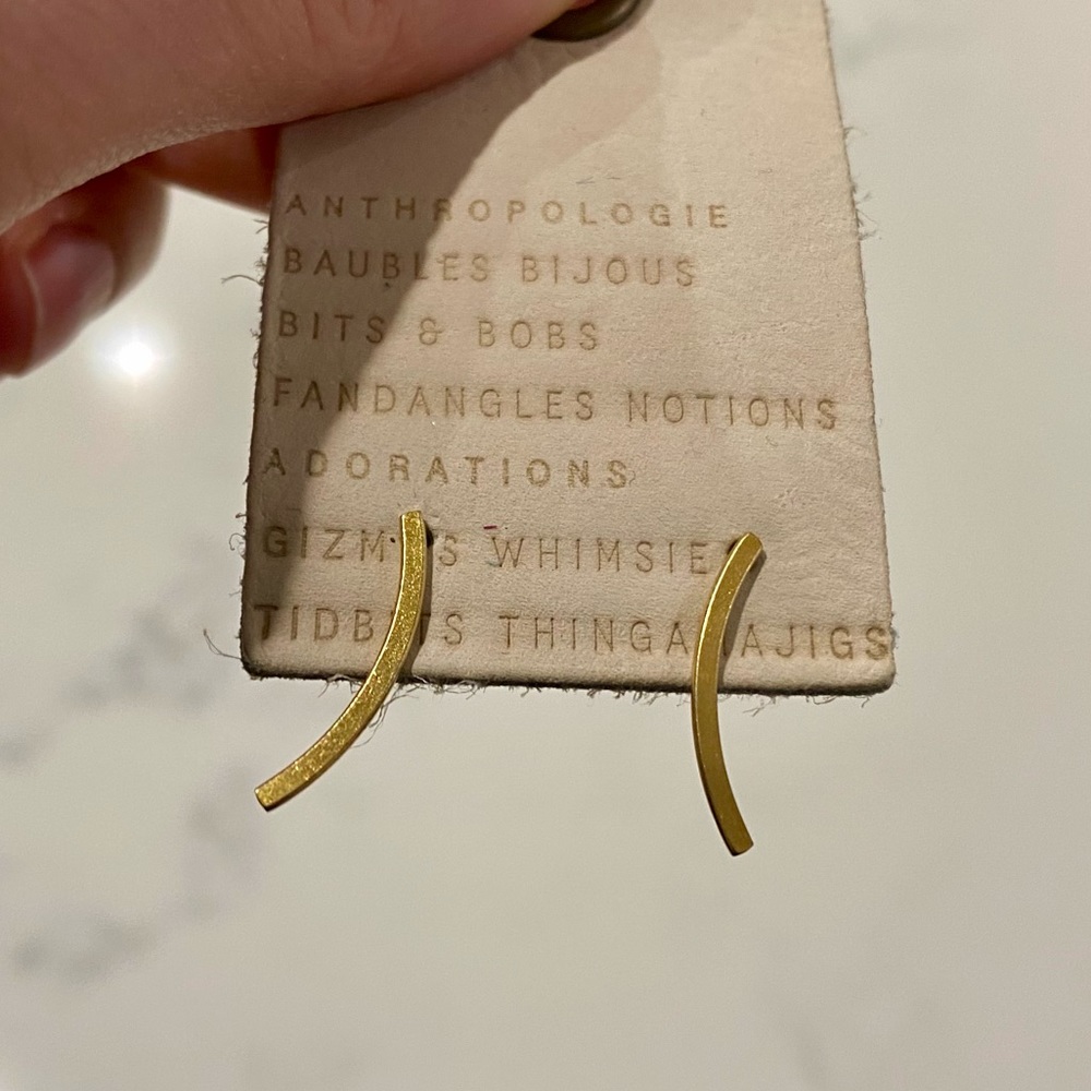 Gold Anthropologie earrings. Never worn with tags.